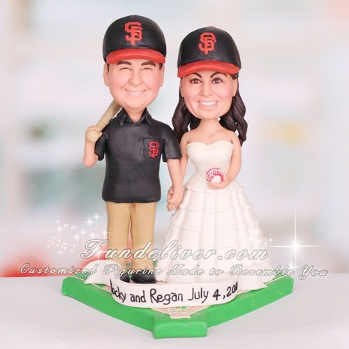 San Francisco SF Giants Wedding Cake Topper - Click Image to Close
